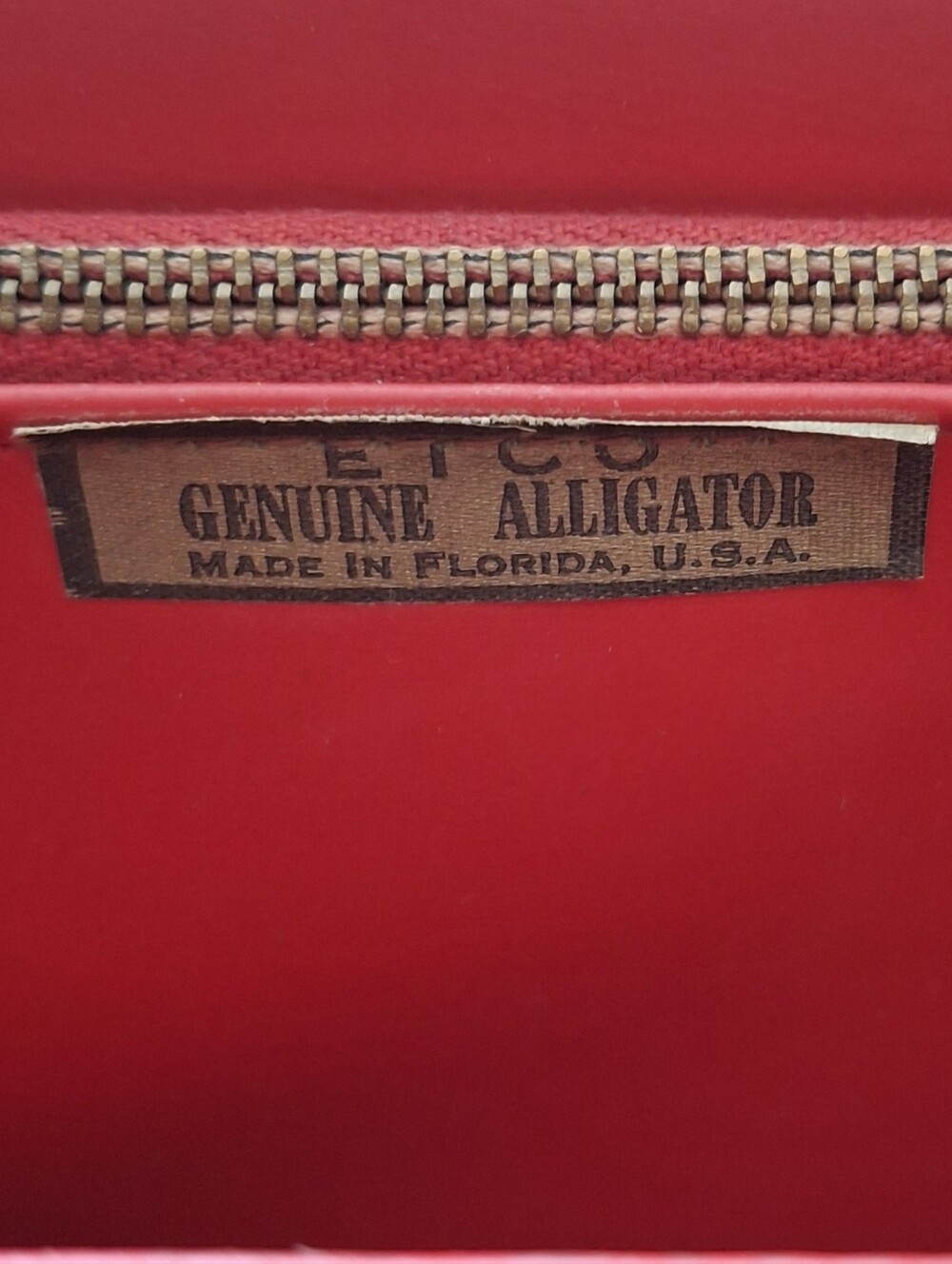 ETCO Rare Vintage 50s/60s Genuine Alligator Purse - Picture 10 of 12